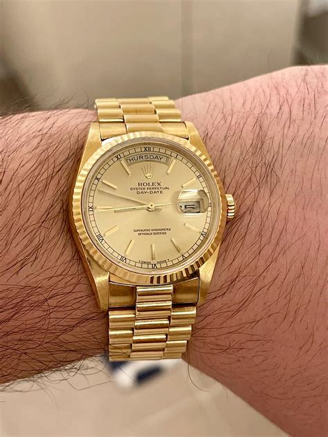 rolex day date double quickset 18238|rolex 18238 price.